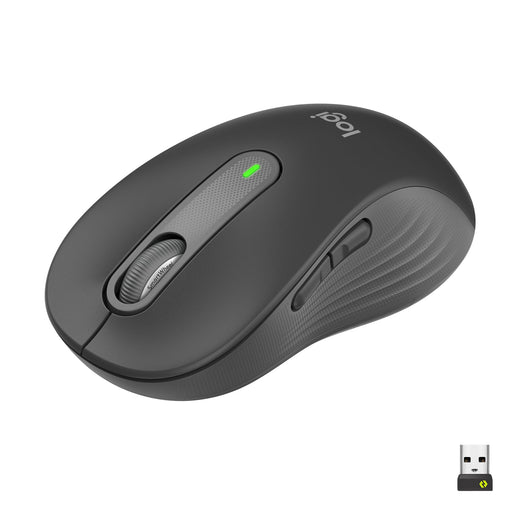 Logitech - Signature M650 L Full-size Wireless Optical Scroll Mouse with Silent Clicks - Wireless - Graphite