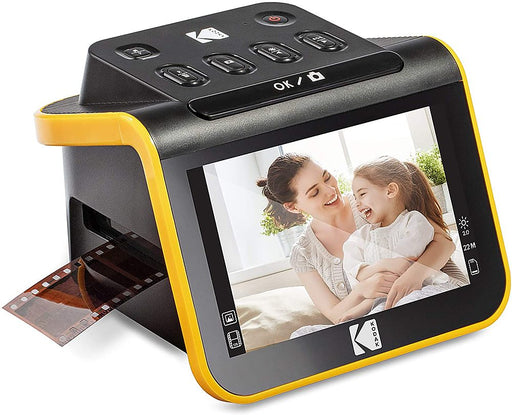 Kodak - Film  Slide Scanner 5 LCD Screen Portable Photo Viewer Convert Old Film Negatives  Slides to JPEG Digital Photos - Black