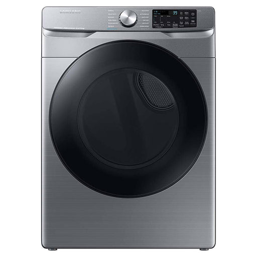 Samsung - 7.5 Cu. Ft. Stackable Smart Gas Dryer with Steam Sanitize+ - Platinum