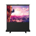 Kodak - 80" Projector Screen Pull Up Projector Screen and Stand Portable Projector Screen with Handle and Carrying Case - Black/White