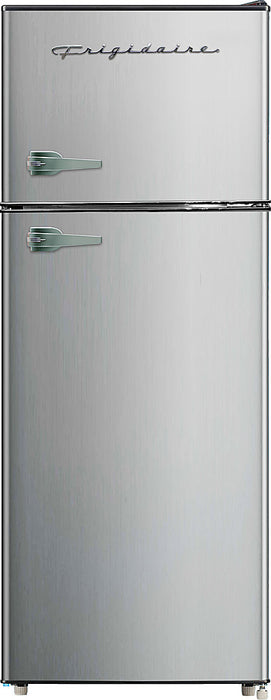 Frigidaire - 7.5 cu ft 2-Door Apartment Size Refrigerator with Top Freezer Platinum Series - Stainless Steel