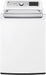 LG - 5.3 Cu. Ft. High-Efficiency Smart Top Load Washer with 4-Way Agitator - White