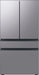 Samsung - BESPOKE 23 cu. ft. 4-Door French Door Counter Depth Smart Refrigerator with Beverage Center - Stainless Steel