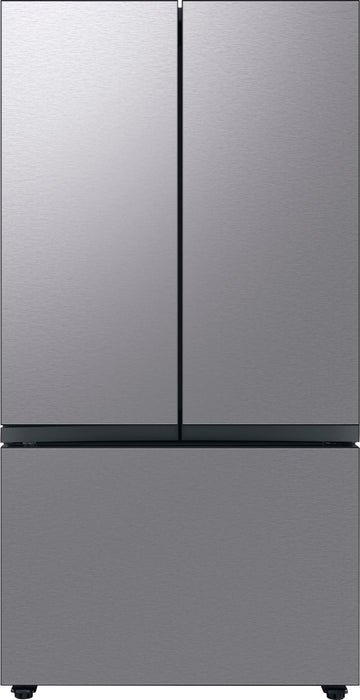 Samsung - BESPOKE 30 cu. ft. 3-Door French Door Smart Refrigerator with Beverage Center - Stainless Steel