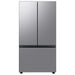 Samsung - BESPOKE 24 cu. ft. French Door Counter Depth Smart Refrigerator with Beverage Center - Stainless Steel