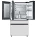 Samsung - BESPOKE 29 cu. ft. 4-Door French Door Smart Refrigerator with Beverage Center - White Glass