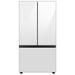 Samsung - BESPOKE 30 cu. ft. 3-Door French Door Smart Refrigerator with Beverage Center - White Glass