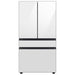 Samsung - BESPOKE 23 cu. ft. 4-Door French Door Counter Depth Smart Refrigerator with Beverage Center - White Glass