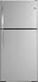 GE - 21.9 Cu. Ft. Top-Freezer Refrigerator with Garage Ready Performance - Stainless Steel