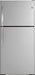 GE - 21.9 Cu. Ft. Garage-Ready Top-Freezer Refrigerator - Stainless Steel