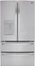 LG - 28.6 Cu. Ft. 4-Door French Door Smart Refrigerator with Water Dispenser - Stainless Steel