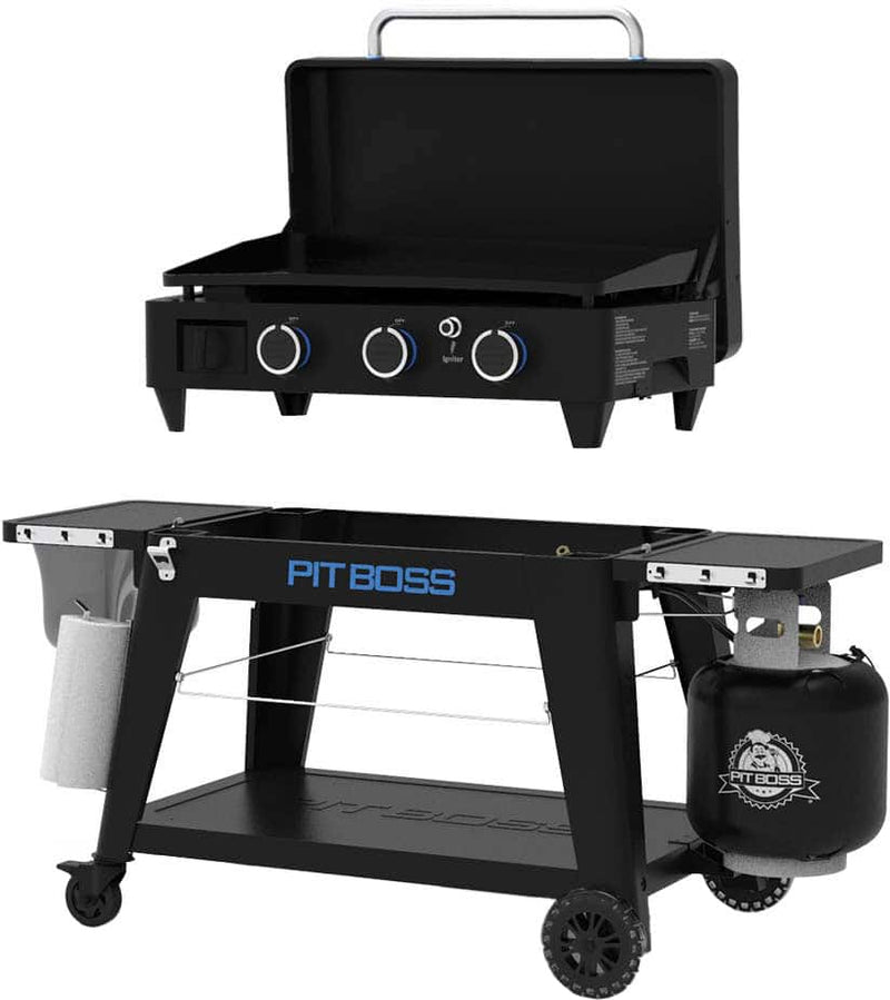 Pit Boss - Ultimate Outdoor Gas 3-Burner Griddle - Black