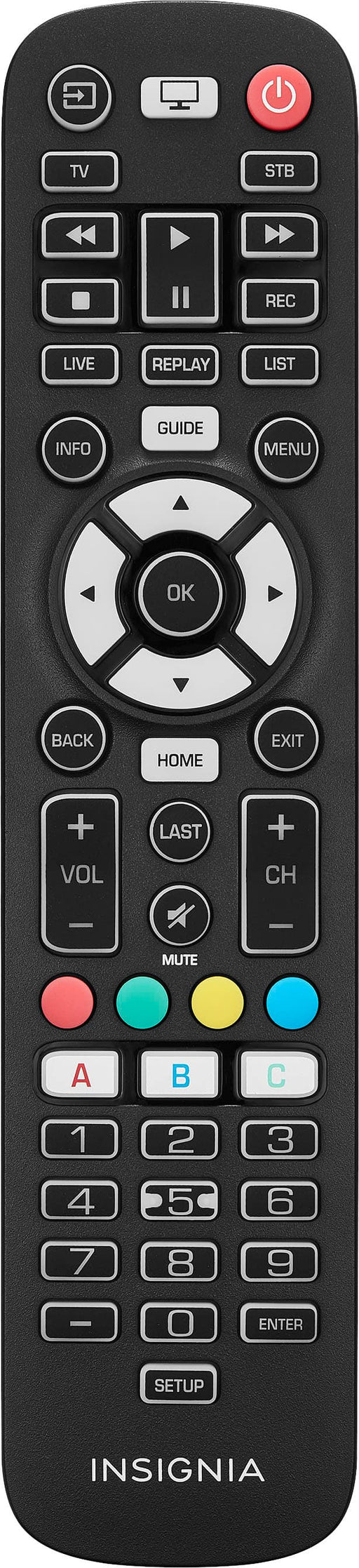 Insignia - 3-Device Universal Remote - Black