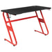 Alamont Home - Fisher Rectangle Contemporary Laminate  Gaming Desk - Red