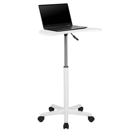 Alamont Home - Eve Half-Round Contemporary Laminate  Laptop Desk - White