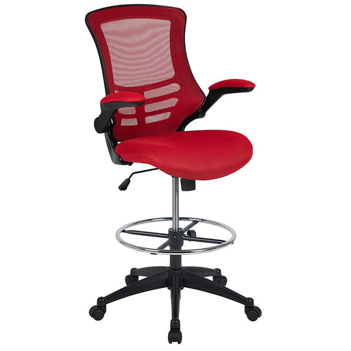 Alamont Home - Kelista Contemporary Mesh Drafting Stool - Red Mesh