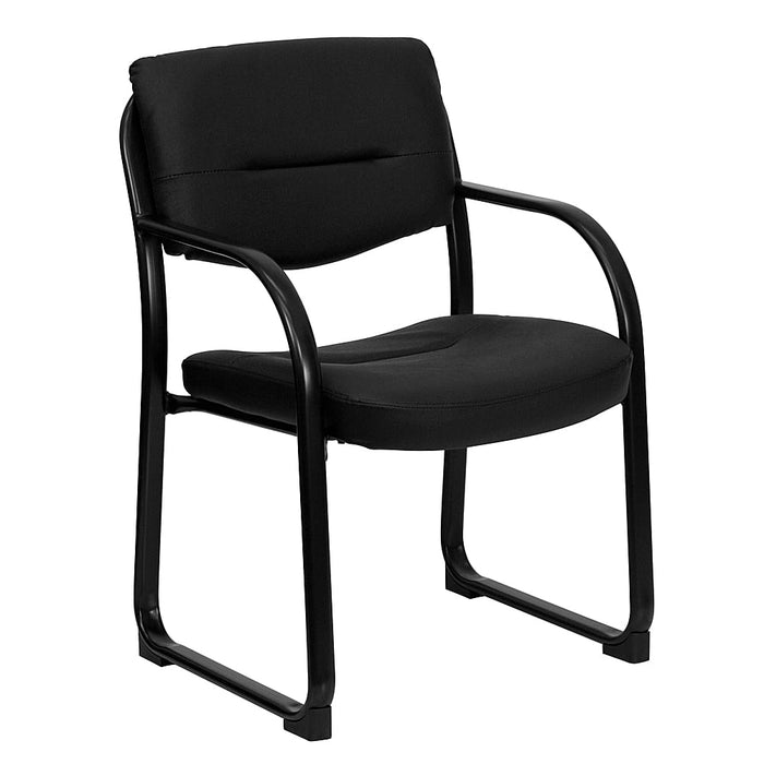 Alamont Home - Donny  Contemporary Leather/Faux Leather Side Chair - Upholstered - Black