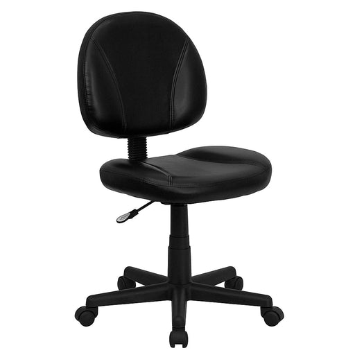 Alamont Home - Ronald Contemporary Leather/Faux Leather Swivel Office Chair - Black