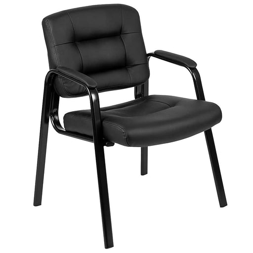 Alamont Home - Darwin  Contemporary Leather/Faux Leather Side Chair - Unupholstered - Black