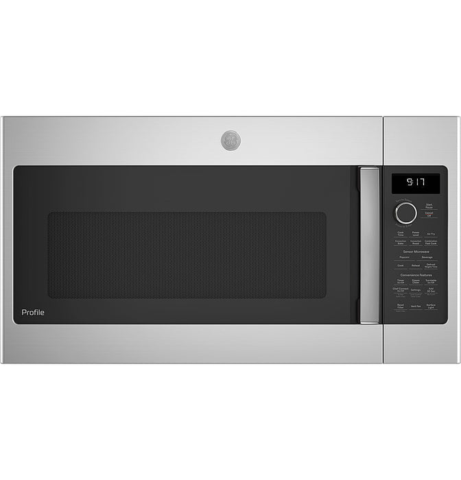 GE Profile - Profile Series 1.7 Cu. Ft. Convection Over-the-Range Microwave with Sensor Cooking and Chef Connect - Stainless Steel