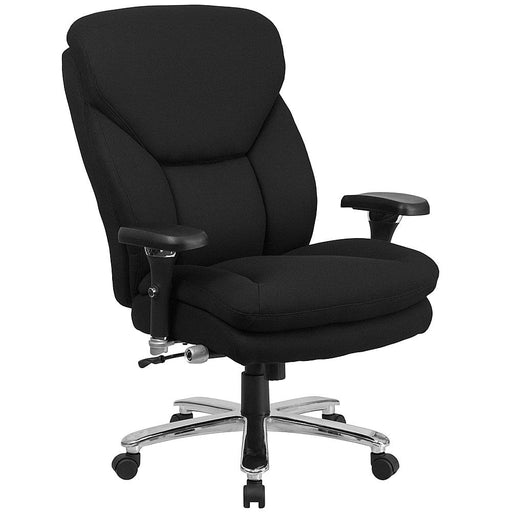 Alamont Home - Hercules Contemporary Fabric 24/7 Big  Tall Swivel Plush Office Chair - Black Fabric