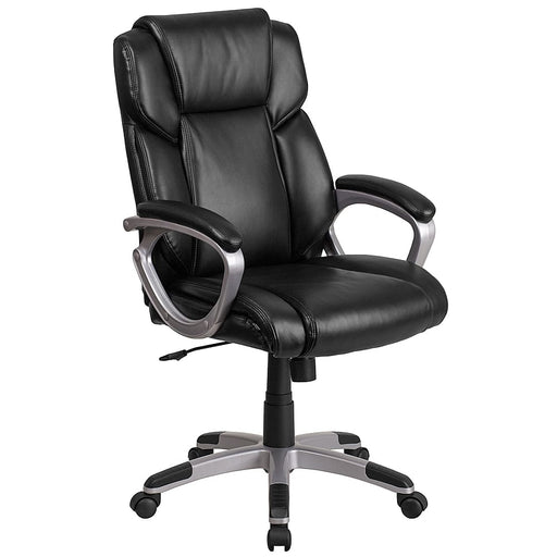 Alamont Home - Carolyn Contemporary Leather/Faux Leather Executive Swivel Office Chair - Black