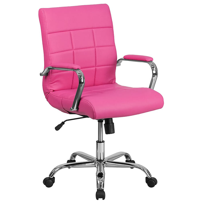 Alamont Home - Vivian Contemporary Vinyl Executive Swivel Office Chair - Pink