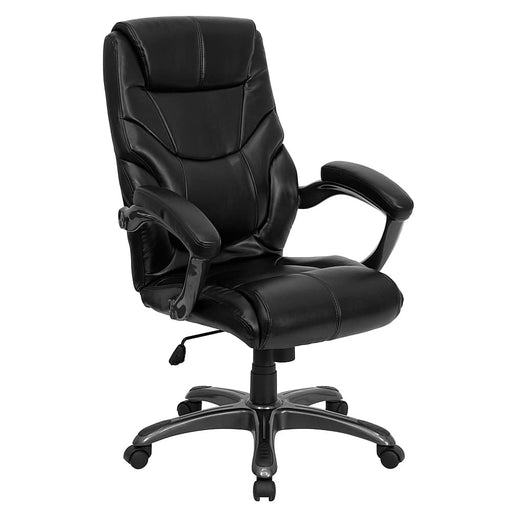 Alamont Home - Greer Contemporary Leather/Faux Leather Executive Swivel Office Chair - Black