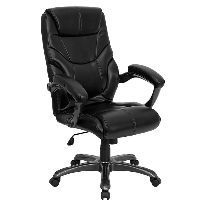 Alamont Home - Greer Contemporary Leather/Faux Leather Executive Swivel Office Chair - Black