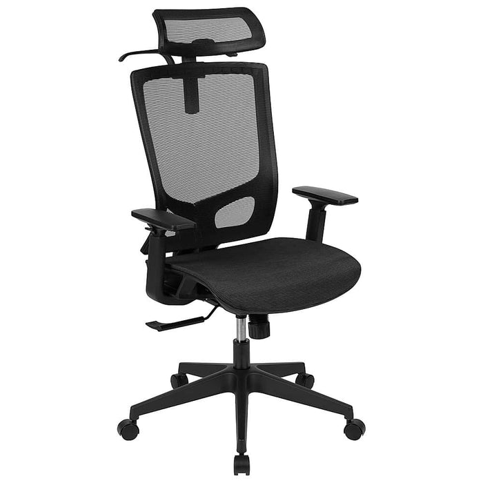 Alamont Home - Layla Contemporary Mesh Executive Swivel Office Chair - Black