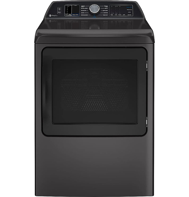 GE Profile - 7.4 Cu. Ft. Smart Electric Dryer with Steam Sanitize Cycle and Sensor Dry - Gray