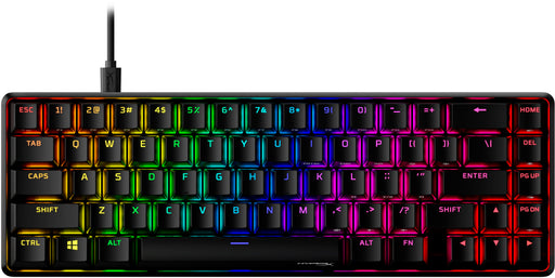 HyperX - Alloy Origins 65 Compact Wired Mechanical Red Linear Switch Gaming Keyboard with RGB Lighting - Black