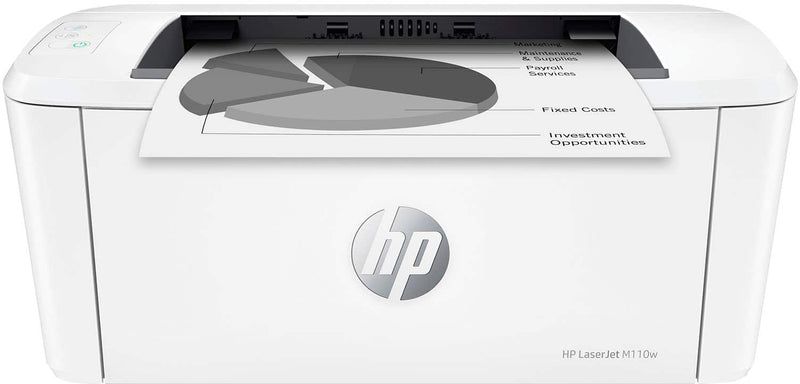 HP - LaserJet M110w Wireless AI-Enabled Black and Laser Printer - White
