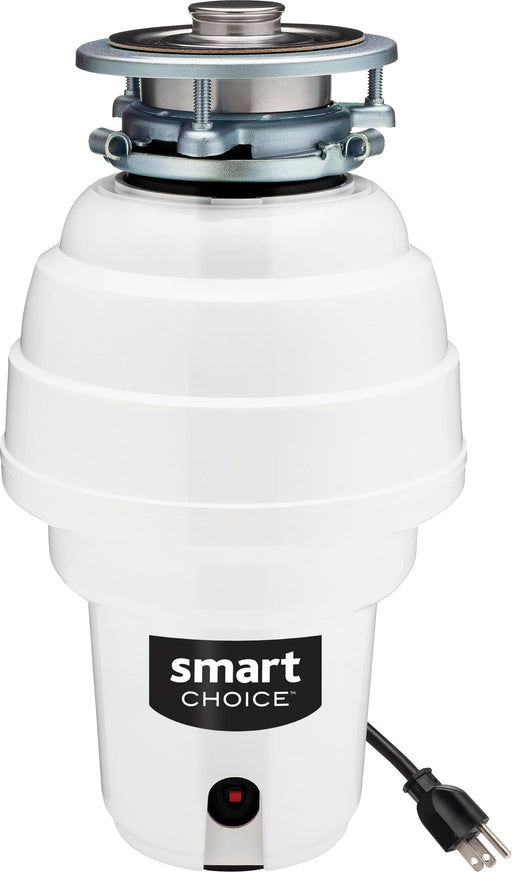 Smart Choice 1.25HP Corded Garbage Disposal - White