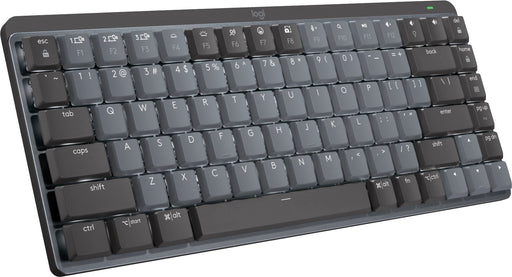 Logitech - MX Mechanical Mini Compact Wireless Mechanical Tactile Switch Keyboard for Windows/macOS with Backlit Keys - Graphite