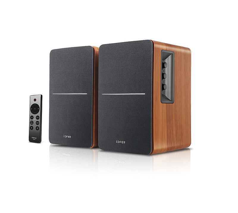 Edifier - R1280DBs Powered Bluetooth Computer Speakers Bookshelf Speakers - 42W RMS - Soundfield Spacializer - Studio Monitors - Wood