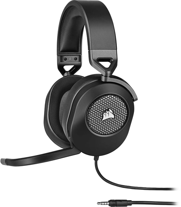 CORSAIR - HS65 SURROUND Wired Gaming Headset for PC PS5 and PS4 - Black