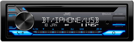 JVC - Bluetooth CD Receiver with Alexa Built-In and USB Rapid Charge Detachable Faceplate - Black