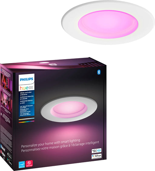 Philips - Hue Bluetooth 5/6" High Lumen Recessed Downlight - White and Color Ambiance