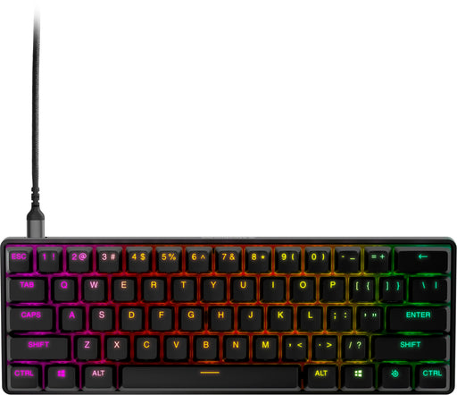 SteelSeries - Apex Pro Mini 60 Wired Mechanical OmniPoint 2.0 Adjustable Actuation Switch Gaming Keyboard with RGB Backlighting - Black