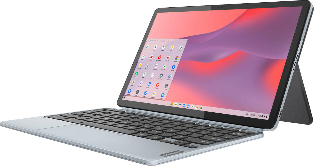 Lenovo - IdeaPad Duet 3 Chromebook - 11" 2k Touchscreen 2-in-1 Tablet - Snapdragon 7cG2 - 4G RAM - 128G eMMC - with Keyboard - Misty Blue