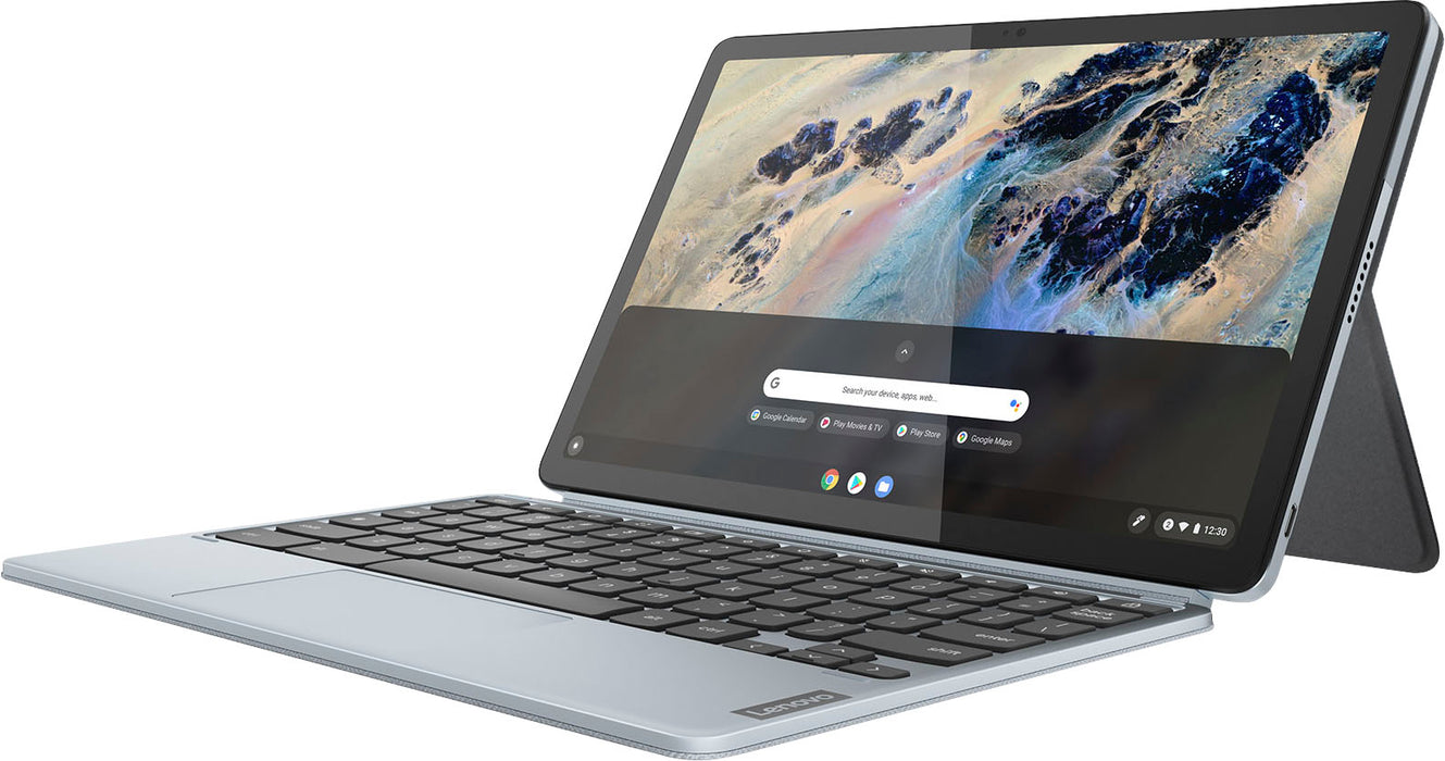 Lenovo - IdeaPad Duet 3 Chromebook Laptop - 11" 2K Touchscreen 2-in-1 Tablet - Snapdragon 7cG2 - 4G RAM - 128G eMMC - Keyboard - Misty Blue