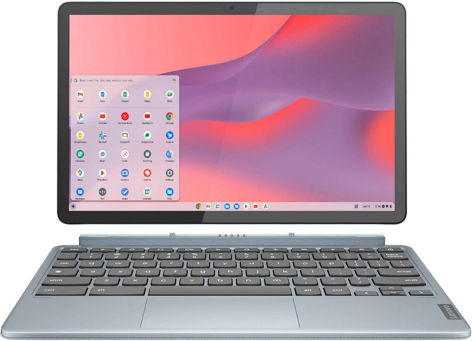 Lenovo - IdeaPad Duet 3 Chromebook 2-in-1 Laptop - 11" 2K Touchscreen - Snapdragon 7cG2 - 4G RAM - 128G eMMC - Keyboard - Misty Blue