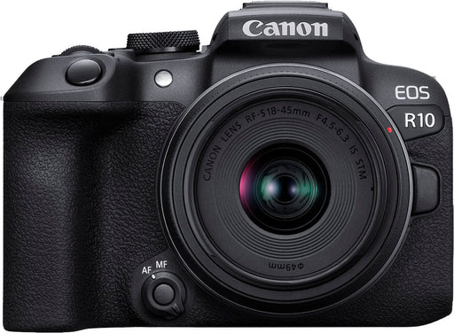 Canon - EOS R10 Mirrorless Camera with RF-S18-45 f/4.5-6.3 IS STM Lens - Black
