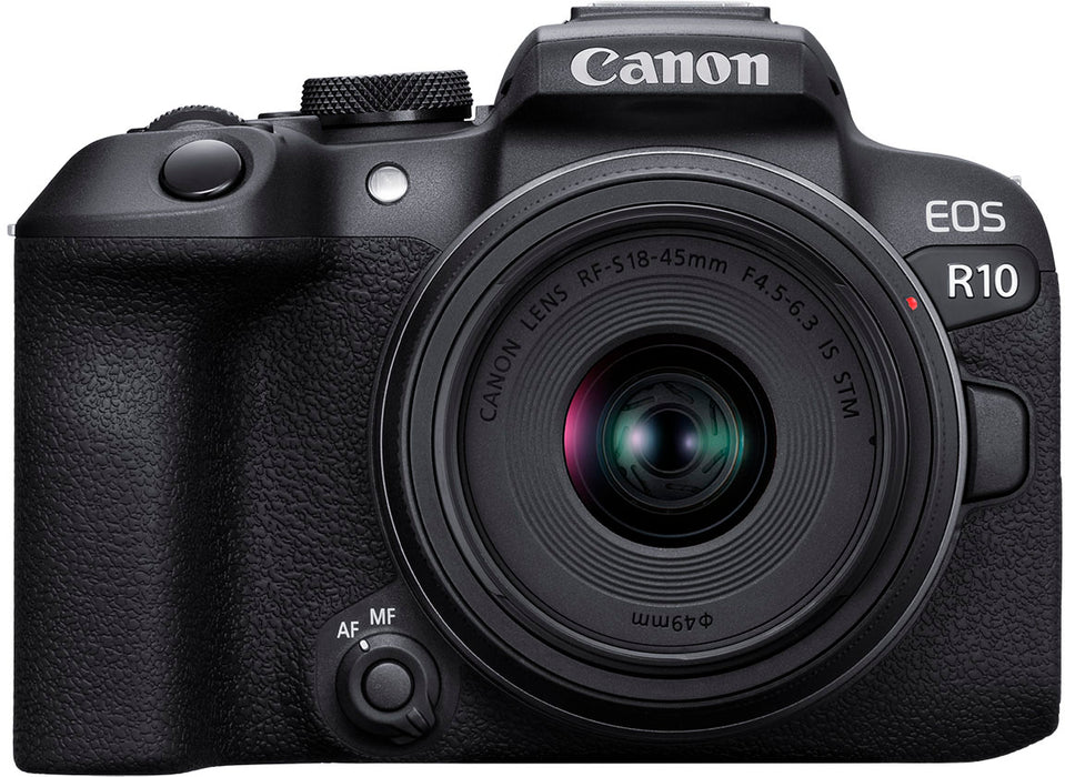 Canon - EOS R10 Mirrorless Camera with RF-S 18-45 f/4.5-6.3 IS STM Lens - Black