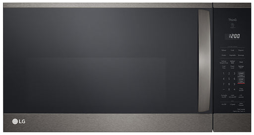LG - 1.8 Cu. Ft. Over-the-Range Microwave - Black Stainless Steel