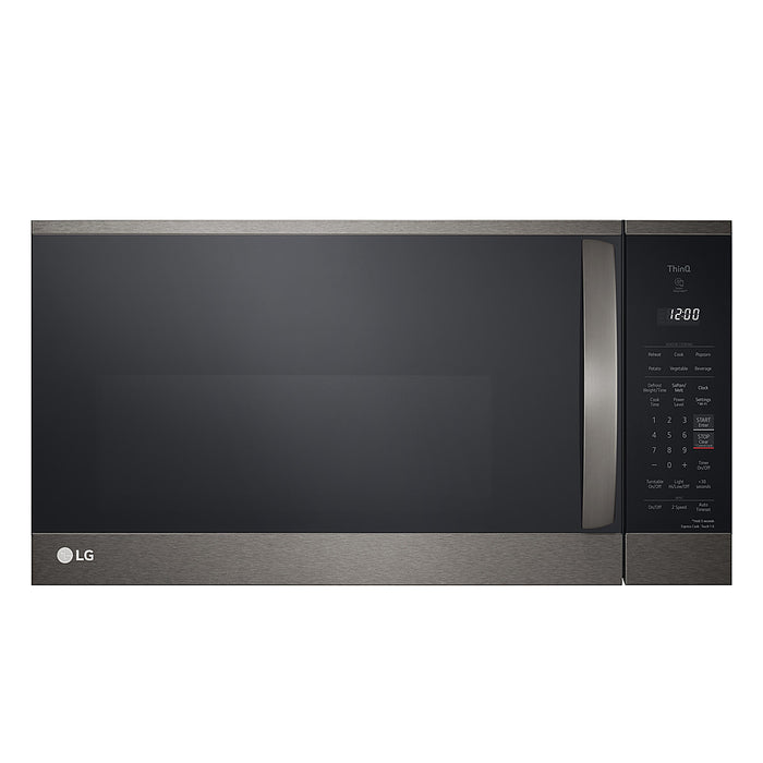 LG - 1.8 Cu. Ft. Over-the-Range Microwave - Black Stainless Steel