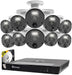 Swann - Master Series 16-Channel 10-Camera Indoor/Outdoor PoE Wired 4K UHD 2TB HDD NVR Security Surveillance System - White