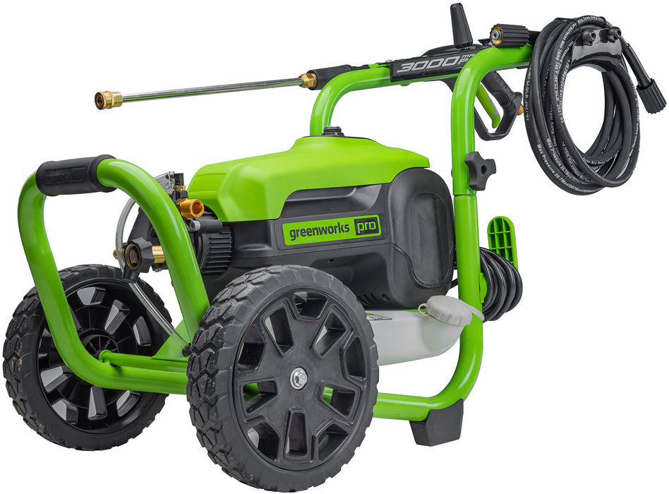 Greenworks - Pro Electric Pressure Washer up to 3000 PSI at 2.0 GPM - Green