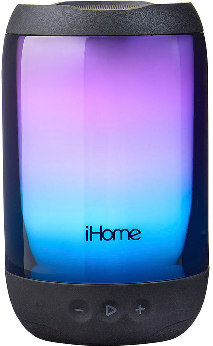 iHome - Rechargeable Waterproof Bluetooth Speaker - Black